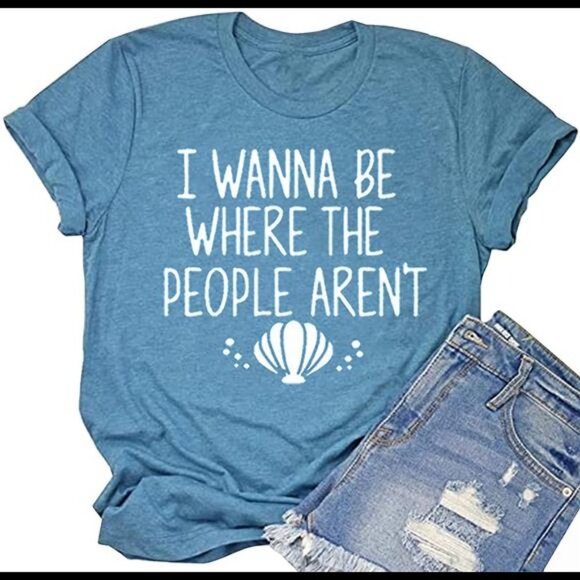 Dresses & Skirts - I Wanna Be Where The People aren't MadeTee Tops Casual Life Shirt with Saying